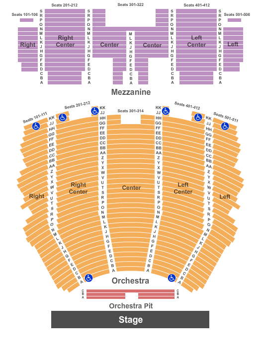 Centennial Hall The Nutcracker Seating Chart